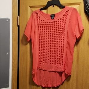 Coral asymmetrical top